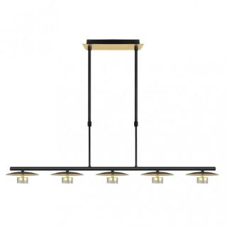 Lampara Ciudad Del Cabo 5l 30w 4000k Negro/oro Regx104x15 Cm 2400 Lm