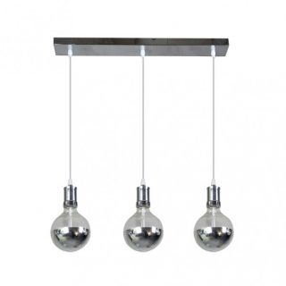Lampara Gala 3xe27 Cromo/cromo  Bombillas   Incluidas 24w 2700k 2100lm Regx64x12,5 Cm