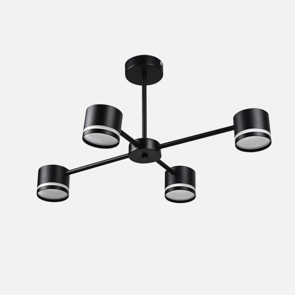 Lampara Ortiga 4 X Gx53 Negra 36w 3200lm Bombillas Incluidas 30x65x43cm