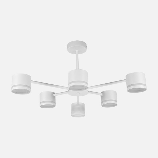 Lampara Ortiga 6 X Gx53 Blanca 54w 4800lm Bombillas Incluidas 30x59x56cm