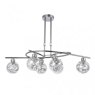 Lampara Varanasi 6xg9 Cromo Regx65x30 Cm