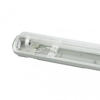 Pantalla Estanca 150cm Lines Para Led 1xt8 Ip54 Gris/transparente 158x7,8x6 Cm