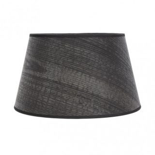 Pantalla Salma E27 Madera Negra 45dx35dx30h Conica Abierta