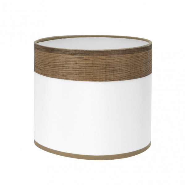 Pantalla Sobremesa Cloe E14 Blanca/madera-oscura 17dx17dx14h