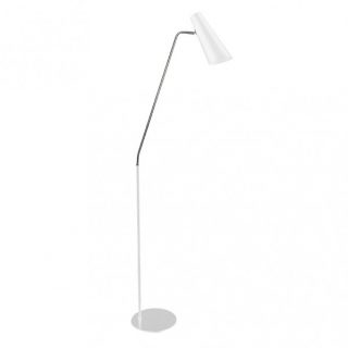 Pie De Salon Majoris 1xe27 Blanco/cromo 164x47x25 Cm Articulable Y Orientable