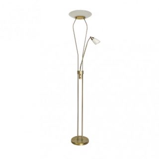 Pie De Salon Wolf 18+5w 4000k 1800/500lm Cuero C/lector Y Reg.Intensidad 178x31,5x31,5 Cm