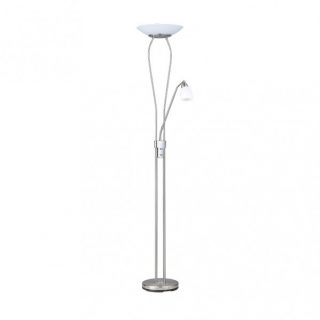 Pie De Salon Wolf 18+5w 4000k 1800/500lm Niquel C/lector Y Reg.Intensidad 178x31,5x31,5 Cm