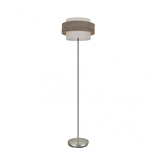Pie Salon Myriam 1xe27 Niquel/Madera Gris