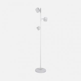 Pie Salon Ortiga 3 X Gx53 Blanco 27w 2400lm Orientable Bombillas Incluidas 142x25x25cm