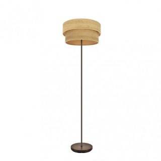 Pie Salon Doble Smile 1xe27 Marron/madera Clara 162x40x40 Cm