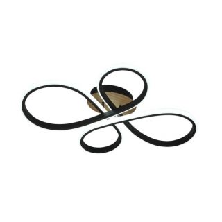 Plafon Bandeira 88w 3000-4000-6500k Negro/madera 9680 Lm C/remoto,memoria Y Reg.intensidad 12x60x43cm