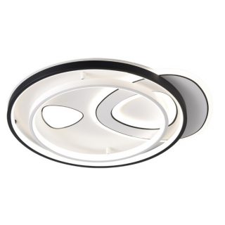 Plafon Evora Triang Negro/blanco 160w 3000-4000-6000k 7x45x52cm 13600lm C/remoto