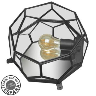 Plafon Lente 1xe27 Negro 13x25x25 Cm