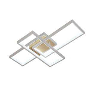 Plafon Madaleta 104w 3000-4000-6500k Blanco/haya 11440 Lm C/remoto,memoria Y Reg.intensidad 9,5x62x38,5cm