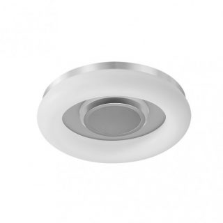 Plafon Paris 48+16w 3000-4000-6500k Blanc/plata 5440lm 12x55d C/remoro, Memoria Y Reg.Intensidad