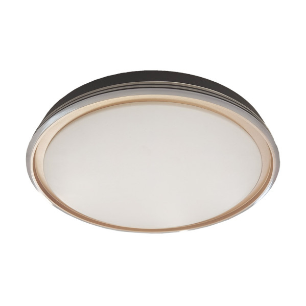 Plafon Picola 60w 3000-4200-6500k Negro/oro 7x50x50cm 5400lm C/remoto