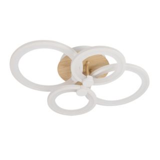 Plafon Sydney 76w 3000-4000-6500k Blanco/madera Clara 13,5x55x41cm 10260lm Remoto,regulable,memoria