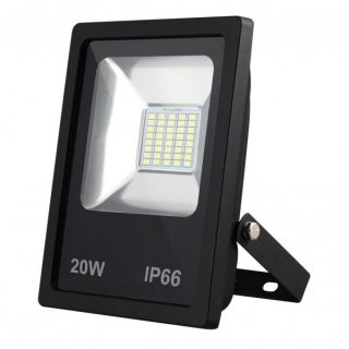Proyector Led Smd Dacita 20w 6500k Negro 1800lm 120º Ip66 18,5x15,5x4,5 Cm