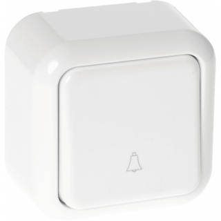 Pulsador Timbre Ancient Blanco 6x6x3 Cm