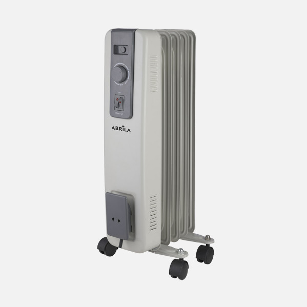 Radiador Aceite Acebuche 1000w Gris 3pot.5elem.antivuelco, Termost.ajust.proteccion Seg.54,5x24,5x24cm