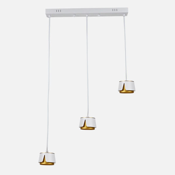 Regleta Domenica 3 X Gx53 Blanco/oro 27w 4000k 2400lm Bombillas Incluidas 100x56x10cm