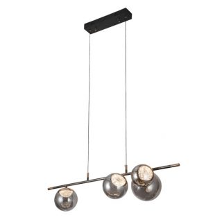 Regleta Pompeya 4l Negro 28w 3000-4000-6000k C/remoto Y Reg.intensidad 2520lm Regx100x34 Cm