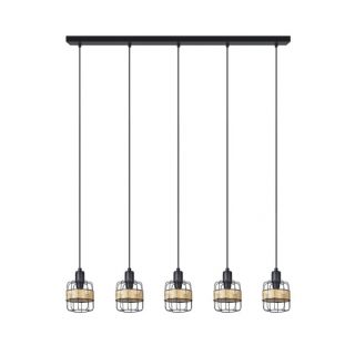 Regleta Zenda 5xe14 Forja/ratan Regx94x10 Cm