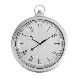 Reloj De Pared Epoca Plata 41x35x5 Cm Mov.continuo