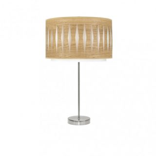 Sobremesa Alto Alexandra 1xe27 Niquel/madera Clara 61x30x30 Cm