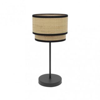 Sobremesa Alto Roque 1xe27 Natural/negro 60x30x30 Cm