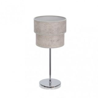 Sobremesa Doble Smile 1xe14 Cromo/cemento Gris 44x18x18 Cm