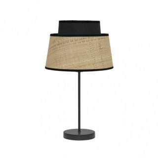 Sobremesa Jia 1xe14 Natural/negro 40x20x20 Cm