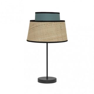 Sobremesa Jia 1xe14 Natural/turquesa 40x20x20 Cm