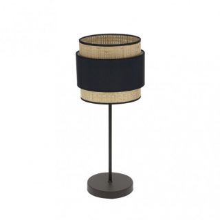 Sobremesa Kandy 1xe14 Natural/negro 45x18x18 Cm