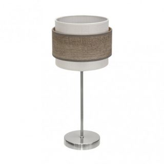 Sobremesa Myriam 1xe14 Niquel/Madera Gris 47x18x18 cm