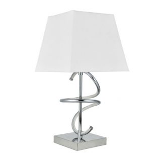 Sobremesa Nueva York 8w 4000k+1xe27 Cromo Pantalla Blanca 600lm 44x23x23 Cm