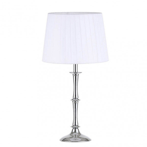 Sobremesa Oregon 1xe27 Cromo C/pant Blanca 49x25x25 Cm