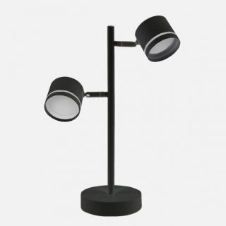 Sobremesa Ortiga 2 X Gx53 Negro 18w 1600lm Orientable Bombillas Incluidas 43,5x30x15cm