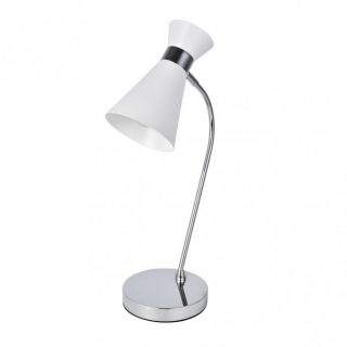 Sobremesa Petra 1xe14 Blanco/cromo 48x24x15 Cm Orientable