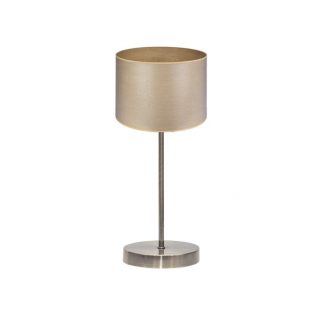 Sobremesa Tania 1xe14 Cuero/madera Clara 42x17x17 Cm