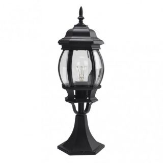 Sobremuro Exterior Aluminio Caelum 1xe27 Negro 49x16x16 Cm Ip44