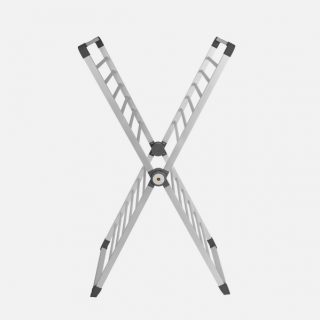 Tendedero Elect.maxi Algarrobo 360w Aluminio Forma De X Cable1,2m 126x70x56cm