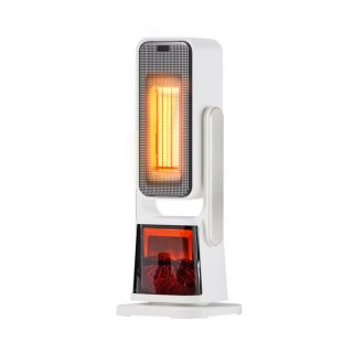 Termovent. Torre Ceramico Ptc 2000w Simoneta Blanco/negro 2potencias 4func.termost.seg.remoto Y Display 58x22x22cm