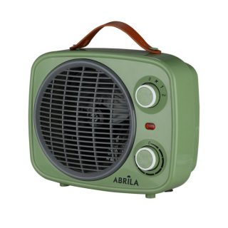 Termoventilador Hoguera 2000w Verde/gris 2potencias 3funciones Termostato Reg.seguro,asa 25,5x25,5x13cm