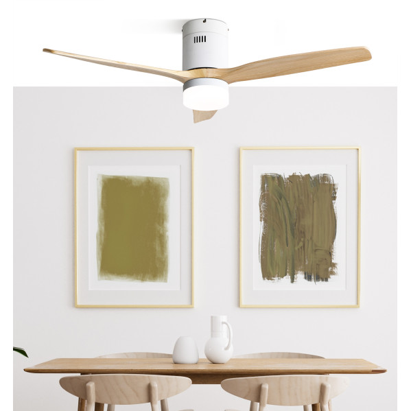 Ventil 20w Dc Aguilon Blanco 3aspas Haya 6 Vel Ocidades C/remoto Tempor. Reg.Int. 30,5x132x132cm