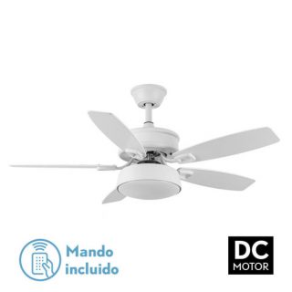 Ventilador 30w Dc Braw Blanco 5 Aspas Blanco/haya 6 Vel. 3 Colores 106,7d C/remoto, Memoria Y Temporizador 2850lm