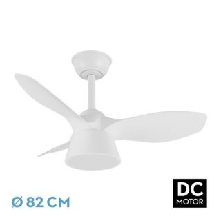 Ventilador Dc Cubico 36w 2680lm Blanco 3 Aspas 82d 3000k,4500k,6000k,remoto+tempor+memoria