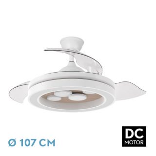 Ventilador Dc Cupido 55w Blanco/haya 3asp.107d 4960l 3000-4500-6500k Reg.intensidad+remoto+memoria+temporizador
