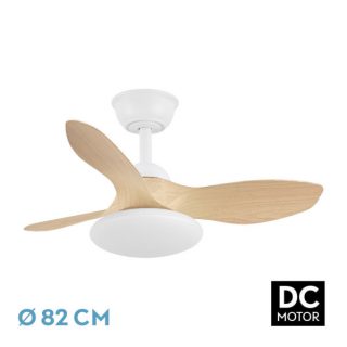 Ventilador Dc Paramo 36w 2880lm Blanco/haya 3asp 82d 3000k,4500k,6000k,remoto+tempor+memoria