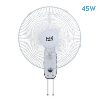 Ventilador Pared Cudo Blanco 3 Vel. 45w Oscilante 5 Aspas Transp. 53x43x30 Cm